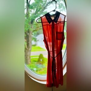 The orange button dress